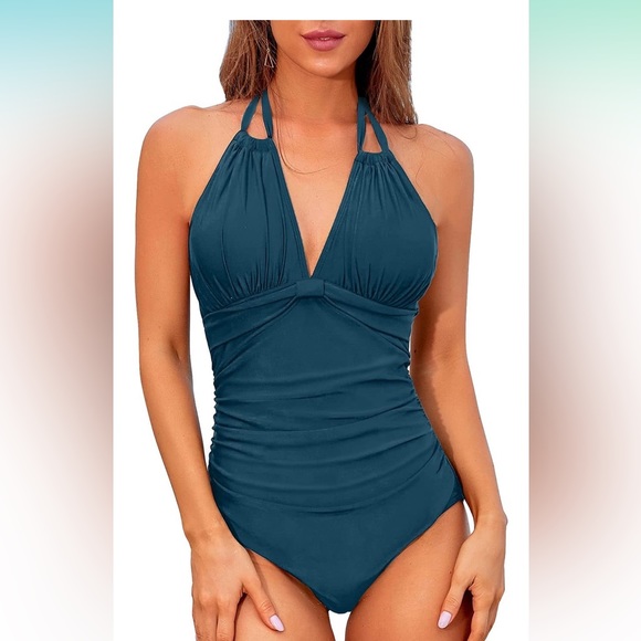 Tempt Me Other - NWT Tempt Me Women One Piece Swimsuits Tummy Control Halter